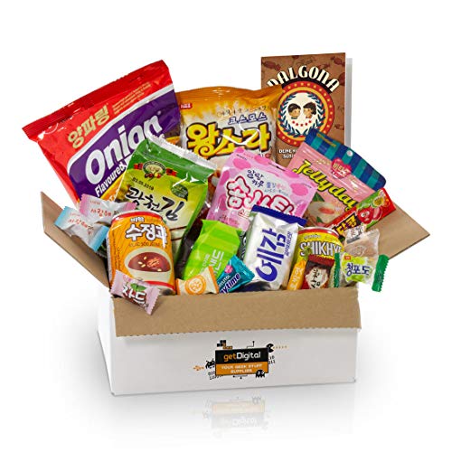 Dalgona-Box mit 20 koreanischen Süßigkeiten - Ausgewählter Mix aus vielseitigen Snacks & Spezialitäten