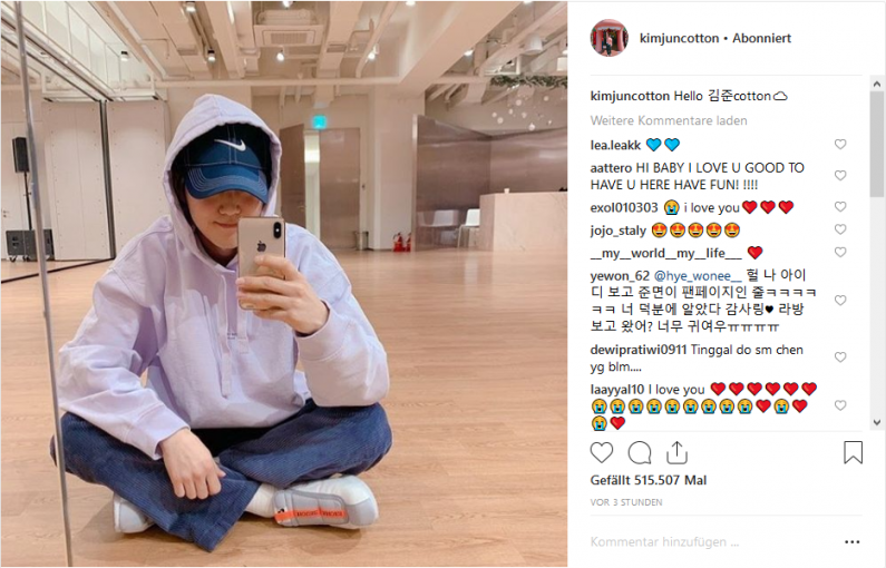 Screenshot_2018-12-05 SUHO auf Instagram „Hello 김준cotton☁️“