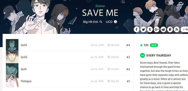 Save Me: BTS Webtoon