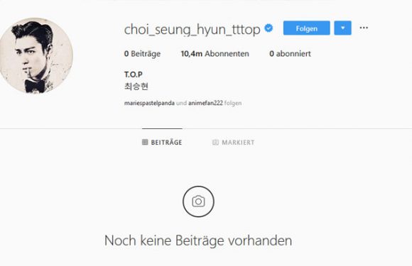 T.O.P hat kurzzeitig etwas gepostet & es wieder gelöscht
