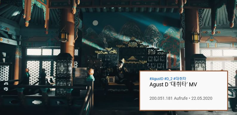 Daechwita von Agust D hat 200 Mio. Views geknackt
