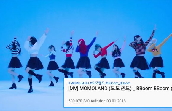 MOMOLAND’s „Bboom Bboom“ erreicht 500 Mio Views!