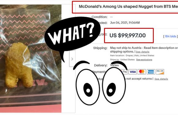 Ein Nugget aus dem BTS Meal wurde für 100.000 US-Dollar versteigert