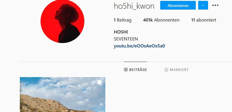 SEVENTEEN’s Hoshi hat nun einen Instagram Account