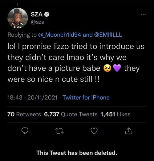 SZA-gelöschter-Tweet