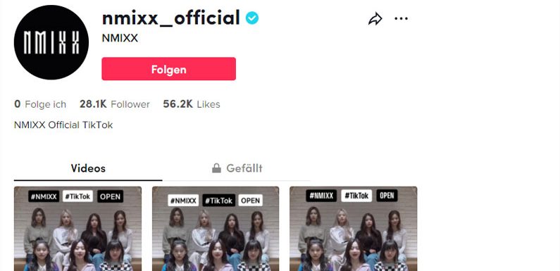 NMIXX hat nun einen offiziellen TikTok Account